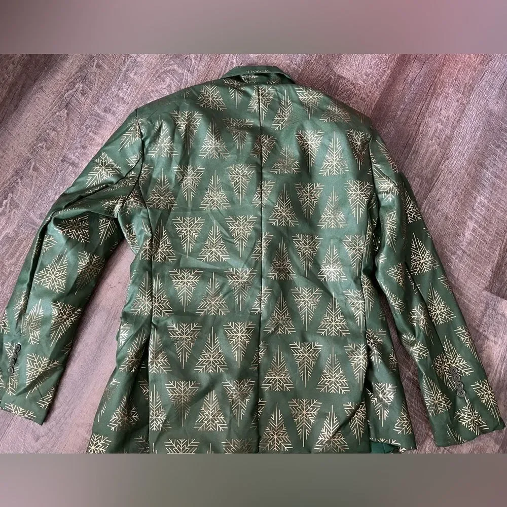Suitmeister Holiday Snowflake Tree Blazer-‎ Size Large